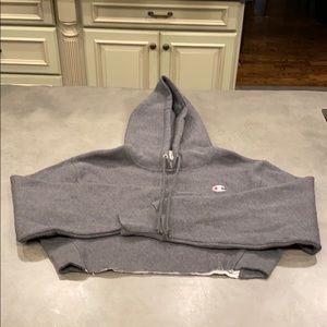Champion gray cropped sweatshirt